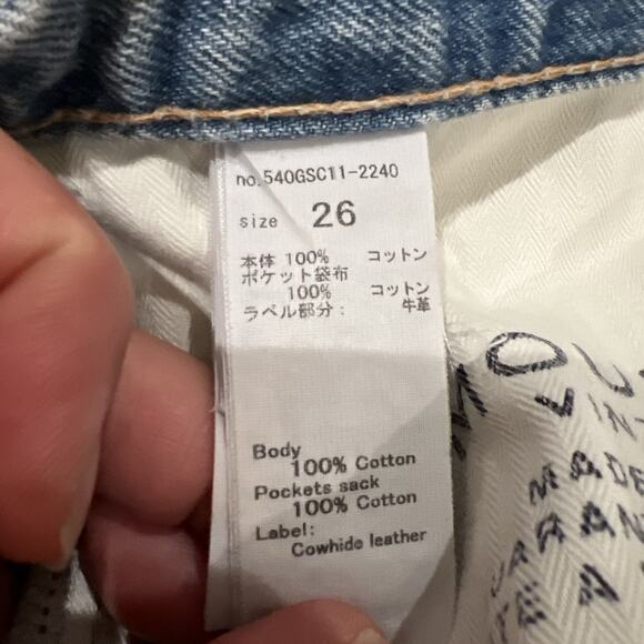 MOUSSY VINTAGE Howa Cut Off Shorts Distressed Faded Button Fly Selvedge Size 26 - Picture 9 of 10